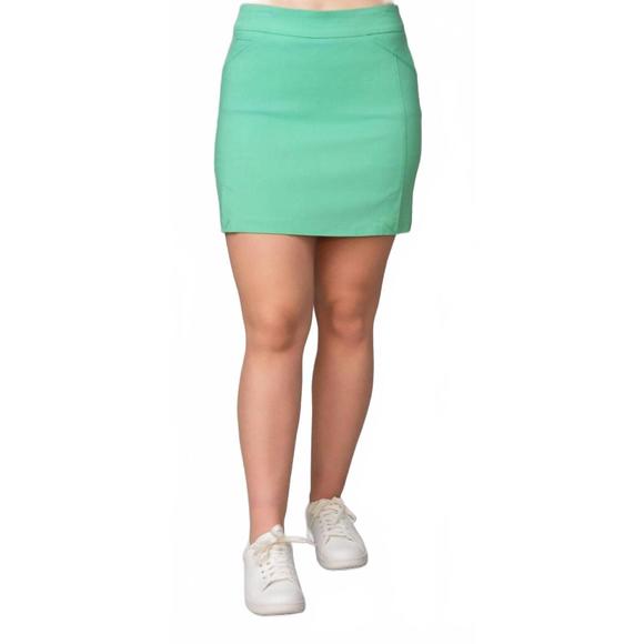 NEW ERIC CASUAL solid skort in green - Picture 1 of 2